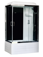 Душевая кабина Royal Bath 8120BP6-BT-CH (черное/прозрачное) правая 120x80x217