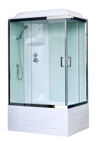 Душевая кабина Royal Bath 8120BP6-WT-CH (белое/прозрачное) левая 120x80x217